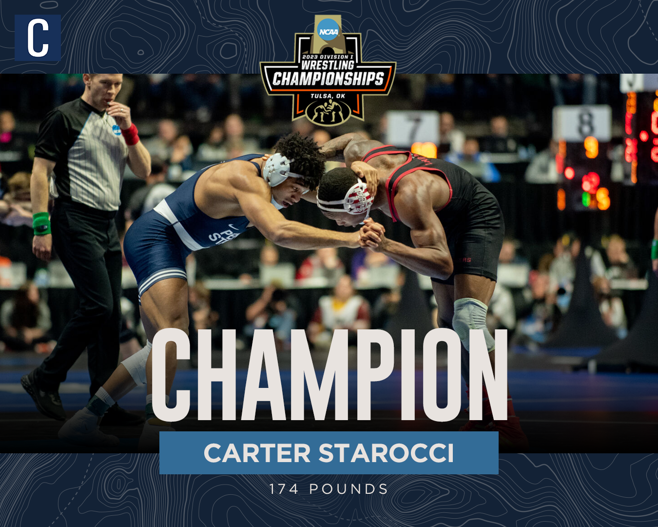 Penn State wrestling's Carter Starocci wins 3rd consecutive national title via pin